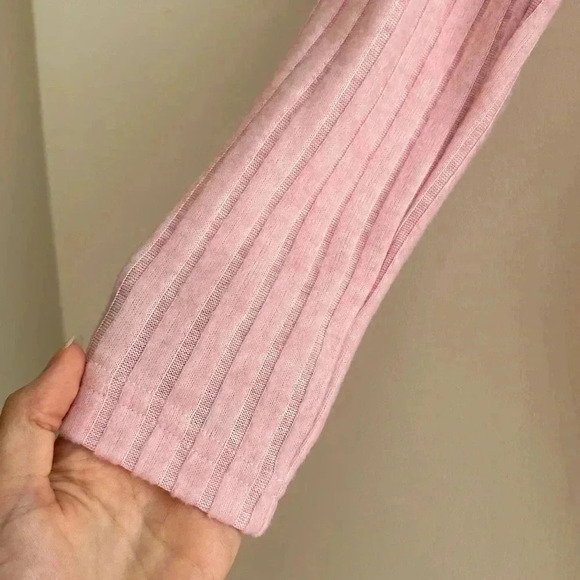 Shein Maternity Cotton Candy Pink Fuzzy Ribbed Off the Shoulder Midi Dress,Small - Picture 5 of 16